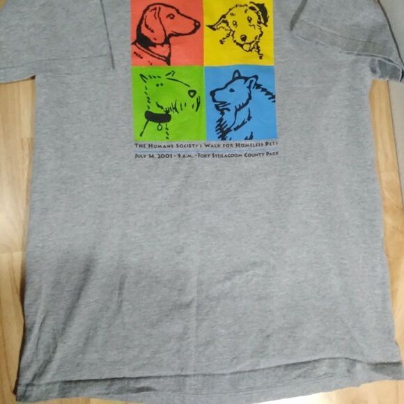 Vintage Dog-A-Thon 2001 Humane Society Walk T-Shirt - Picture 2 of 7